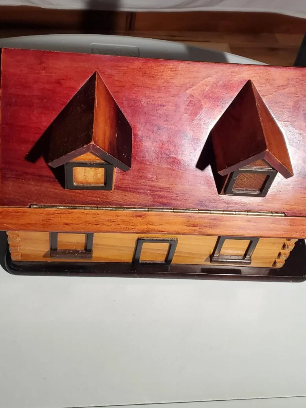 Wood House Jewelry Box - shipping included